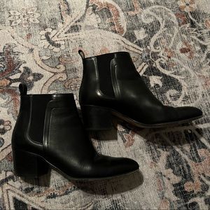 Vince Black Leather Booties